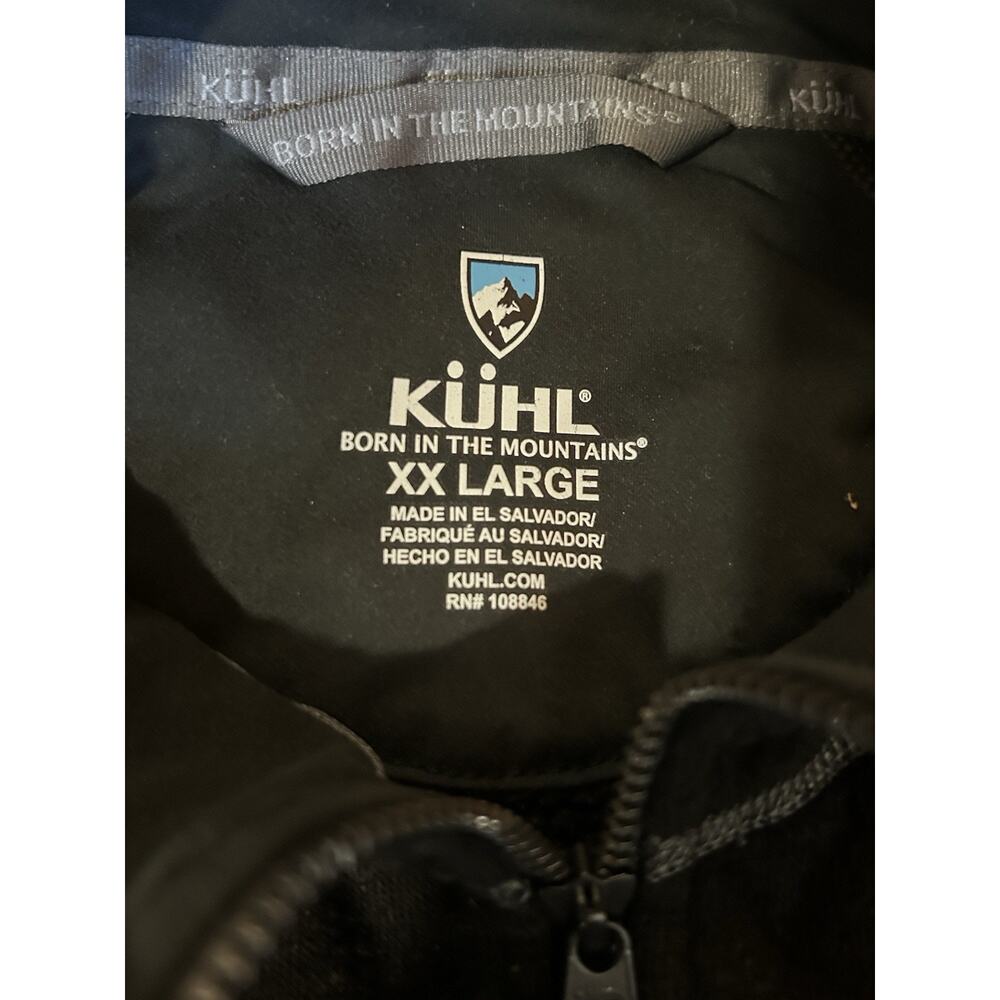 Kuhl Fleece Mens Sz XXL Revel 1/4 Zip Performance Black/Gray Outdoor Lightweight - Picture 3 of 11